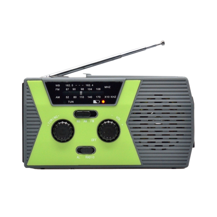AM/FM/NoAA 2000mAh Emergency Radio Portable Hand Crank Solar Powered ...