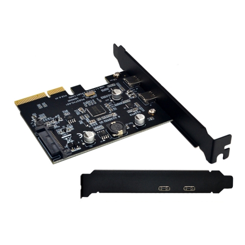 

PCI-E 4X To USB3.1 Dual USB-C/Type-C Port 10Gbps Expansion Card With ASMedia ASM3142 Chip