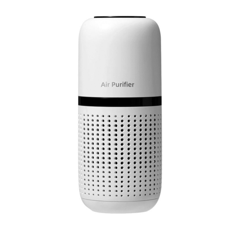 

Mini Car Air Purifier Desktop Negative Ion Filter(White)