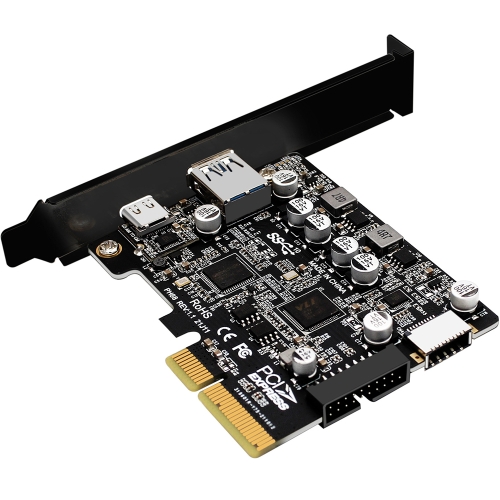 

PCIE 3.0 To USB 3.2 Extension Card Type-C Port Front Type-E Expansion Riser Card(PH68)