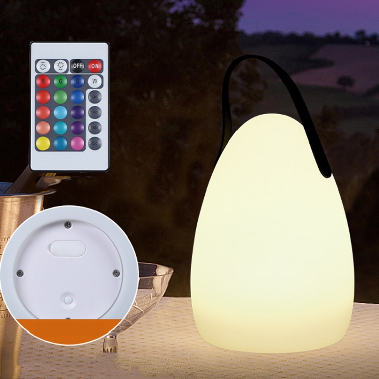 

16 Colors LED Night Light with Handle Hanging Lantern USB Rechargeable Table Lamp(Egg-shaped)