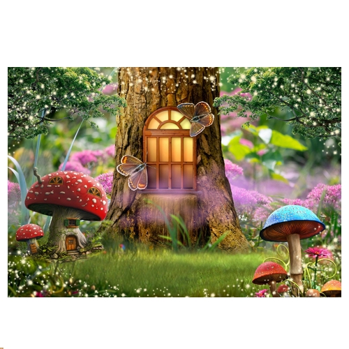 

150 x 210cm Fantasy Forest Photography Background Cloth Cartoon Kids Party Decoration Backdrop(6360)