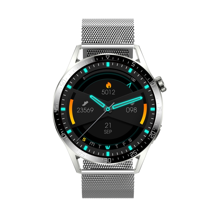 

Sports Health Monitoring Waterproof Smart Call Watch With NFC Function, Color: Silver-Silver Steel+Red Silicone