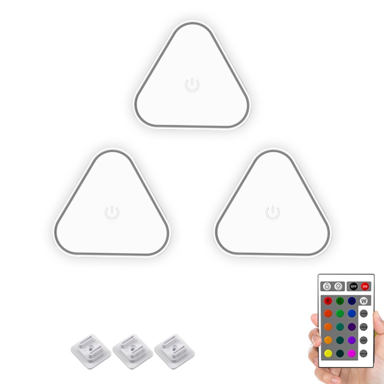 

Remote Control Honeycomb Light LED Color Changing Colorful Wall Decoration Light, Shape: Triangular 3pack