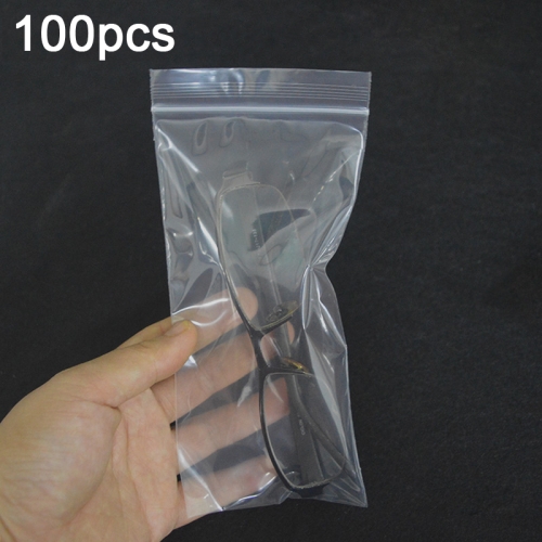

200pcs Perforated Ziplock Bag Thickened Transparent Packaging Bag Plastic Sealed Bag 8 x 18cm 10 Silk No Hole