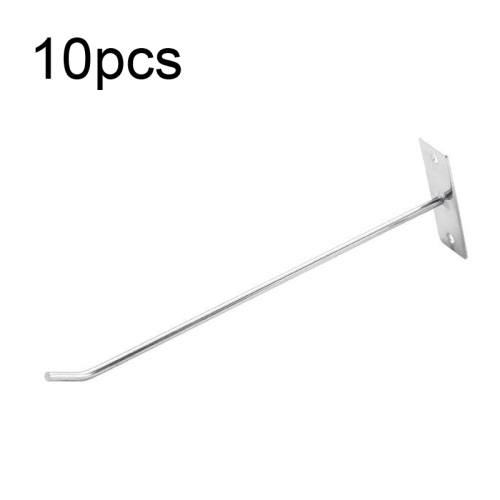 

10pcs 4mm Thick Nail Wall Display Jewelry Hooks Single Wire Hook, Length: 20cm
