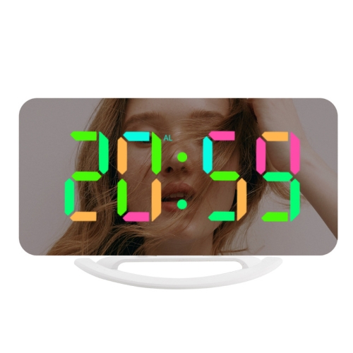 6631 LED-Digitalanzeige, multifunktionale elektronische Uhr,  Desktop-Temperaturspiegel, Wecker (grünes Licht)