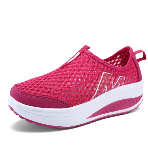 

Women Swing Casual Sneakers Comfortable Sport Height Increasing Shoes, Size: 34(Red)