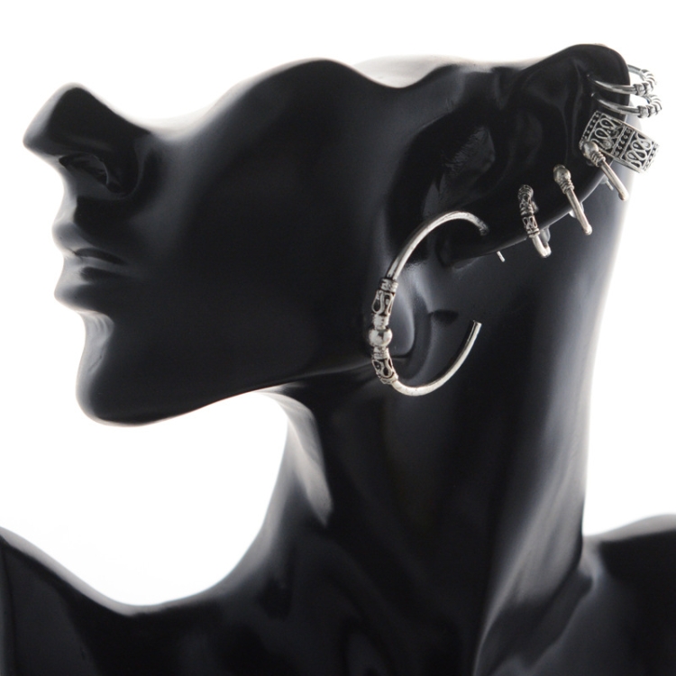 

Bohemian Vintage C-shape Seven-Piece Alloy Earrings Set