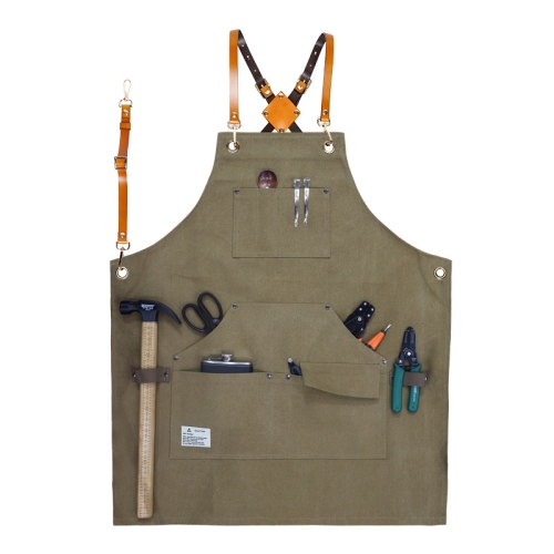 

Carpentry Electrician Garden Heavy Canvas Workwear Apron, Color: Belt Army Green