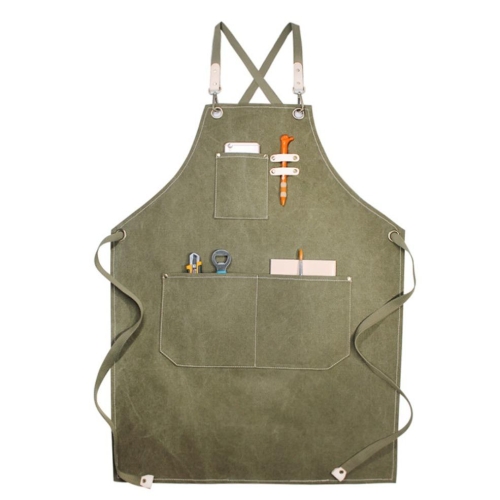 

Floral Milk Tea Baking Workwear Apron(Green)