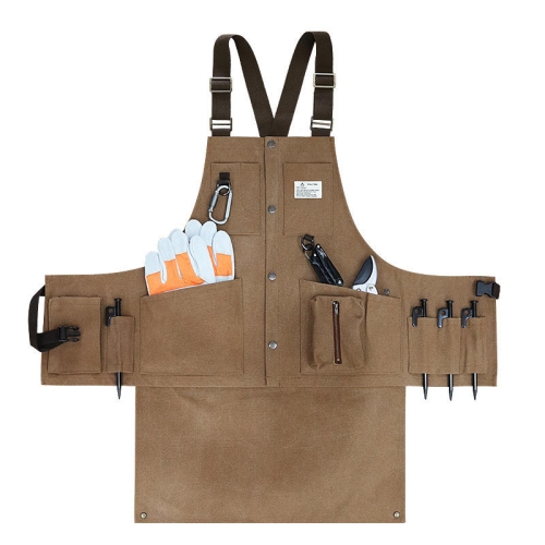 

Canvas Electric Craftsmen Multi Pocket Tool Apron(Camel)