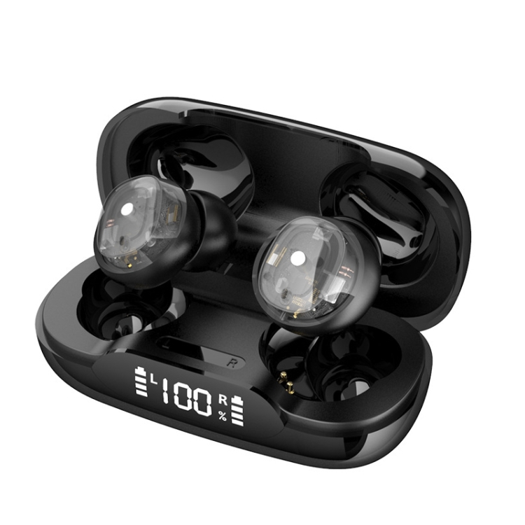 

Transparent Bluetooth Wireless In Ear Digital Display E-Sports TWS Mini Earpone(Black)