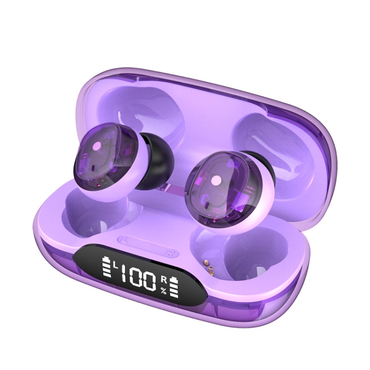 

Transparent Bluetooth Wireless In Ear Digital Display E-Sports TWS Mini Earpone(Purple)