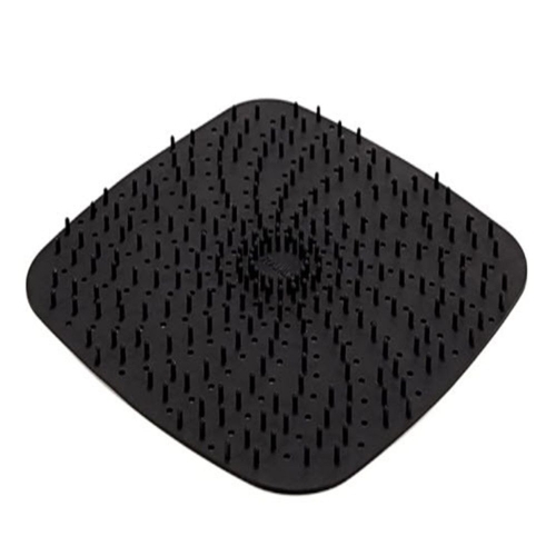 

Air Fryer Reusable Silicone Liner Mat Non-Stick Steamer Pad Kitchen Accessories Square Black 20.2cm