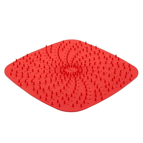 

Air Fryer Reusable Silicone Liner Mat Non-Stick Steamer Pad Kitchen Accessories Square Red 23cm