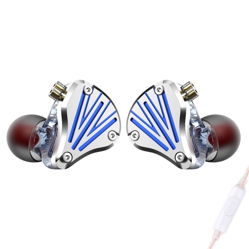 

FZ In Ear Wired Cable Metal Live Broadcast Earphone, Color: With Mic Blue