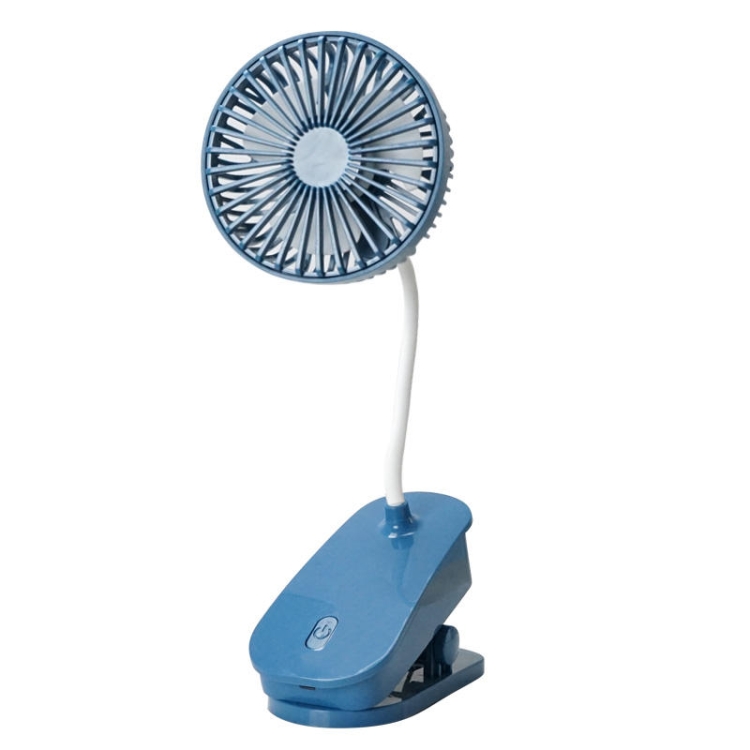 

Desktop Clip Rose Hose Charging USB Fan(Blue)