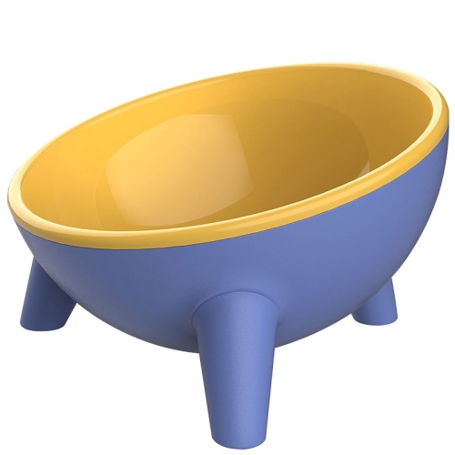 

Cat Bowl Neck Protection High Foot Anti-tip Oblique Mouth Water Bowl(Yellow)