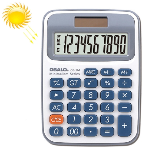 

OSALO 10-digit LCD Screen Solar Dual Power Supply Desktop Calculator Mini Student Calculator