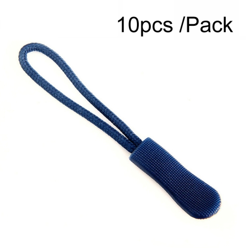 

100pcs TPU Plastic Slider Zipper Cord Caterpillar Puller(Dark Blue)