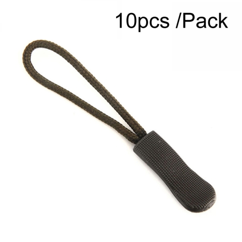 

100pcs TPU Plastic Slider Zipper Cord Caterpillar Puller(Army Green)