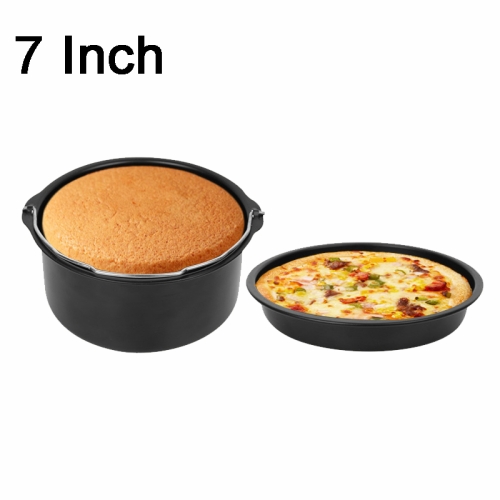 

7 -inch Cake Basket with Handle + Pizza Tray Air Fryer Accessory Set Bakeware