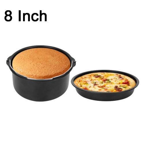 

8 -inch Cake Basket with Handle + Pizza Tray Air Fryer Accessory Set Bakeware