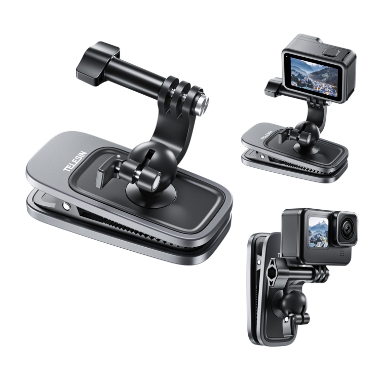 

TELESIN 360 Degree Rotation Backpack Clip Clamp Mount For Action Camera