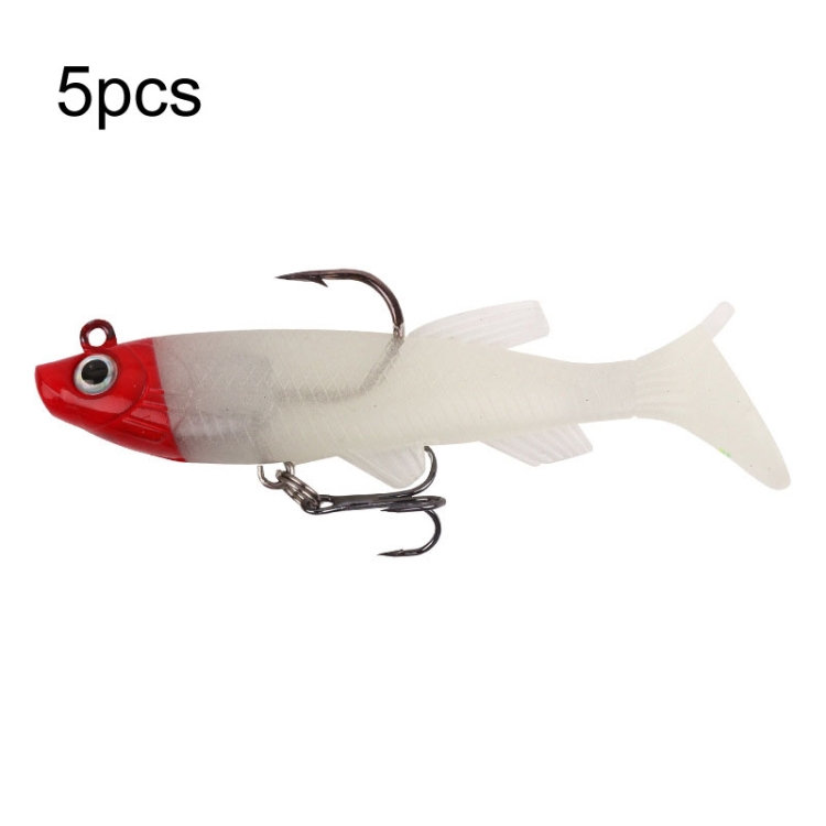 

10pcs Roadrunner Soft Lures Leadheads Luminous Lures(Red Luminous Reel Tail)