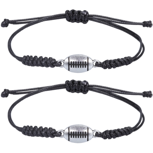 

10pcs Hand-Woven Adjustable Alloy Baseball Football Basketball Volleyball Bracelet(3)