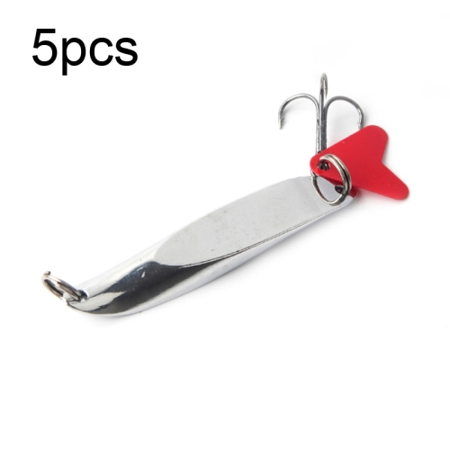 

5pcs 21g 6cm Bent Angle Slant Cut Sequins Long Casting Freshwater Fake Bait