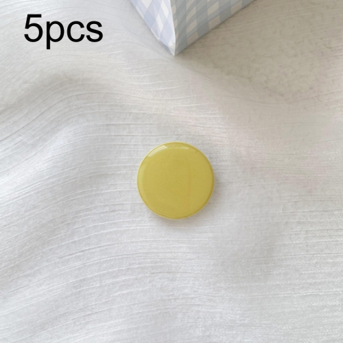 

5pcs Solid Color Drop Glue Airbag Bracket Mobile Phone Ring Buckle(Yellow)