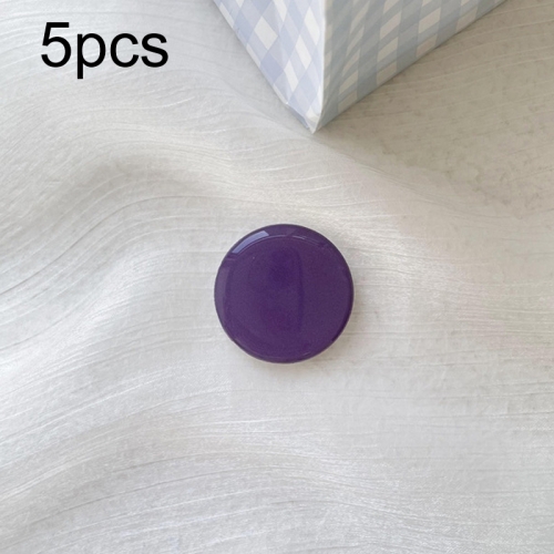 

5pcs Solid Color Drop Glue Airbag Bracket Mobile Phone Ring Buckle(Purple)