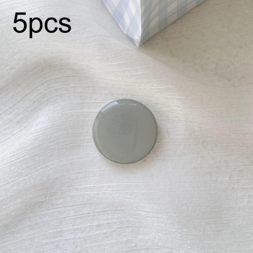 5pcs Solid Color Drop Glue Airbag Bracket Mobile Phone Ring Buckle(Gray)