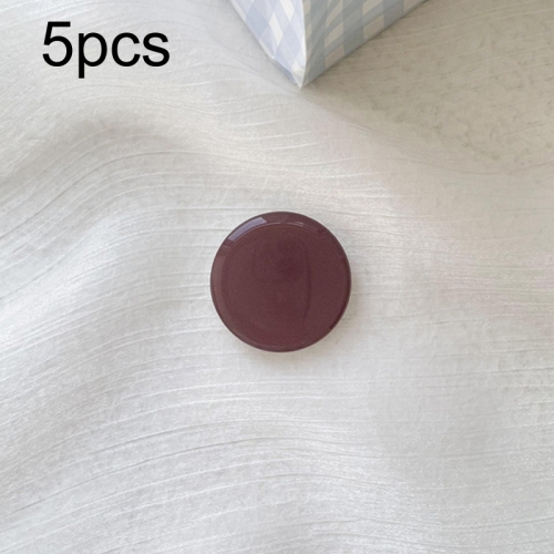 

5pcs Solid Color Drop Glue Airbag Bracket Mobile Phone Ring Buckle(Brown)