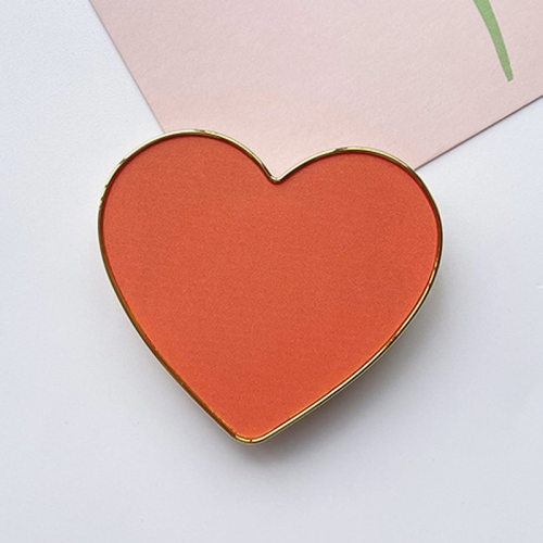 

2pcs Electroplated Gold Trimmed Heart Shaped Retractable Cell Phone Buckle Air Bag Bracket(Orange)
