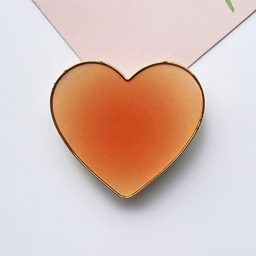 Electroplated Gold Trimmed Heart Shaped Retractable Cell Phone Buckle Air Bag Bracket(Gradient Orange) convenient engine start stop switch button cover for bmw e60 e70 e90 e92 e93 3 series easy to install fits bmw x1 x3 x6