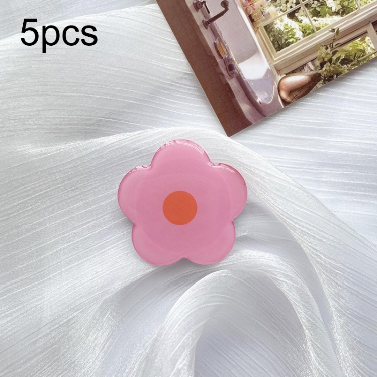 

5pcs Sunflower Drip Glue Airbag Mobile Phone Holder(Pink Flower)