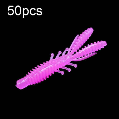 

50pcs Large Reverse Threaded Floating Inverted Shrimp Bait(Pink)