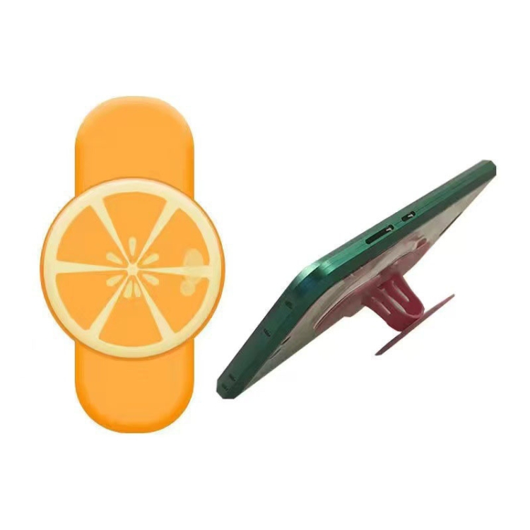 

3pcs TPU Cartoon Back Sticker Phone Holder Lazy Ring Buckle Holder(Orange)