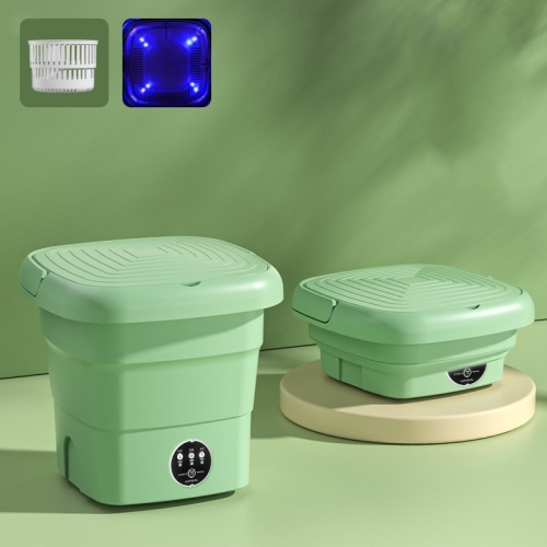 Mini lavadora portátil plegable para el hogar de 4,5 l, lavadora de ropa  interior, color: rosa fruta + luz azul antibacteriana (enchufe de EE. UU.)