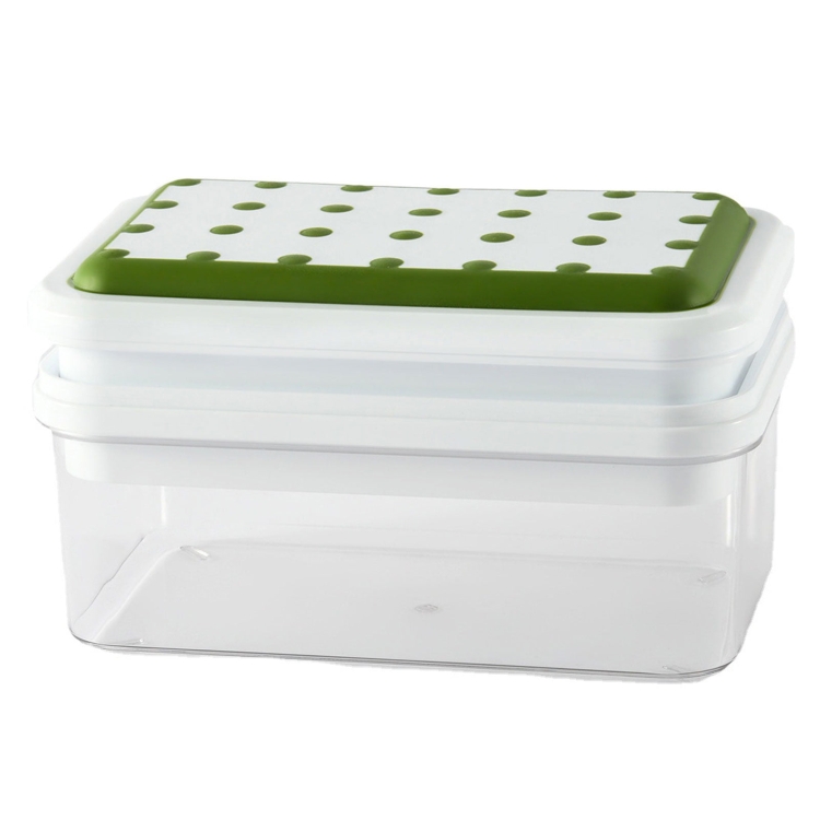 

Double Llayer Ice Mold Folding Lid Press Ice Box(Green)