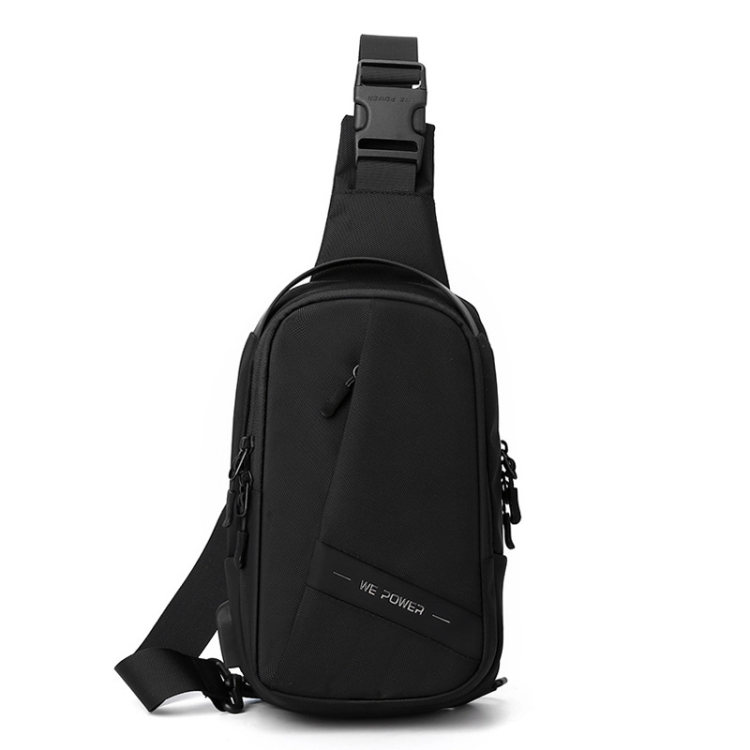 

WEPOWER Chest Bag Oxford Cloth Shoulder Messenger Bag(Black)