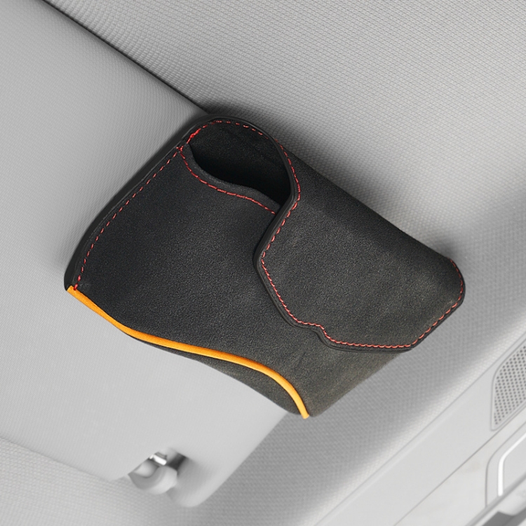 

Car Sun Visor Multifunctional Glasses Case Card Storage Bracket(Black)