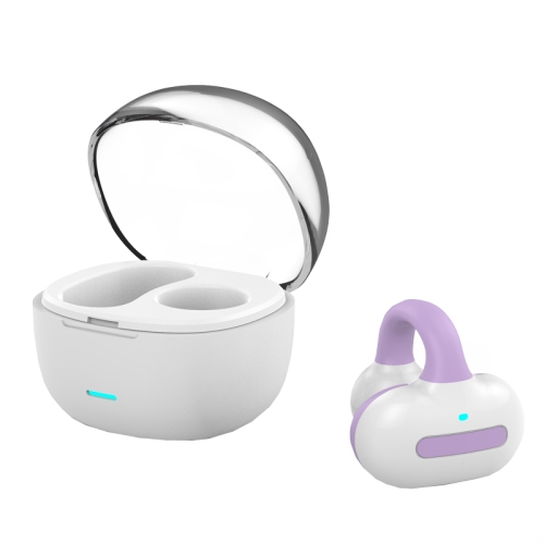 

Ear Clip Type With Charging Warehouse Touch Bone Conduction Bluetooth Earphone, Color: Purple