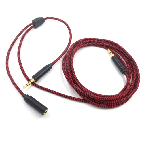 

3.5mm Voice Party Live Recording Audio Cable Mobile Game Projection Computer Chat Link Cable(Red Black)