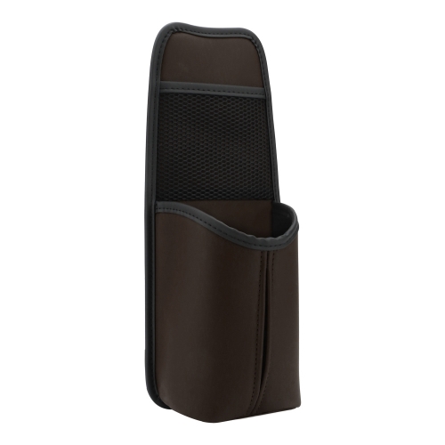 

Car Seat Leather Multifunctional Tissue Water Cup Storage Hanging Bag(Brown)