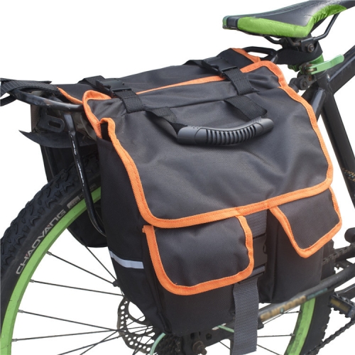 

Outdoor Bicycle Motorcycle Mountain Bike Rear Pack Bag After Riding Shelf Bag(Orange Edge)