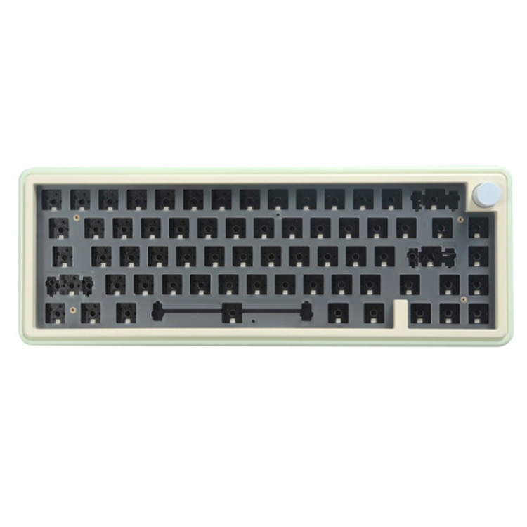 

Bluetooth Wireless 3-mode RGB Backlit Gaming Mechanical Keyboard Aluminum Alloy Kit(Light Green)